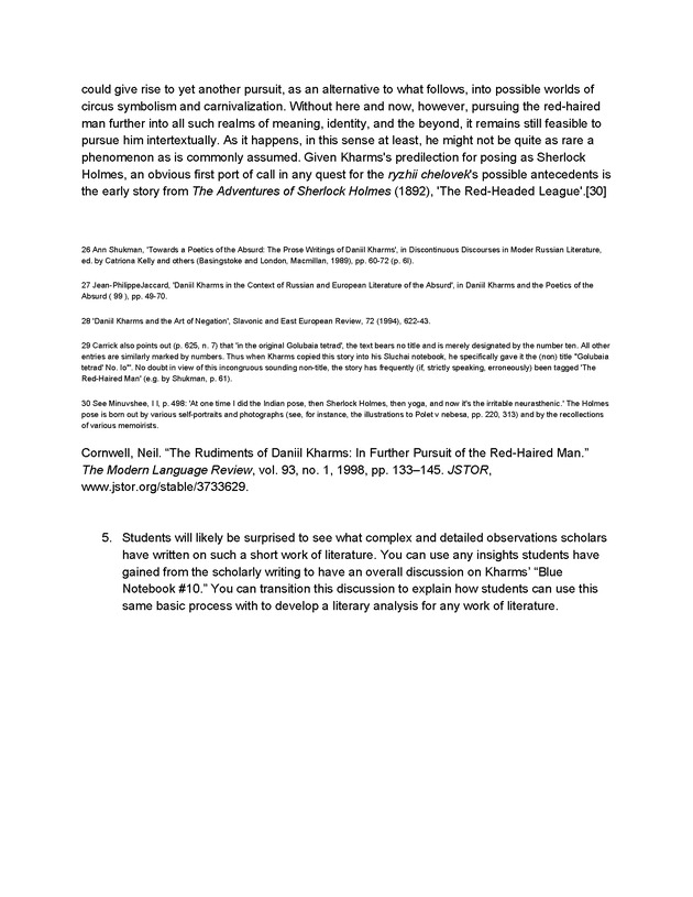 Brief Introduction to Literary Analysis via Daniil Kharms - Page 3